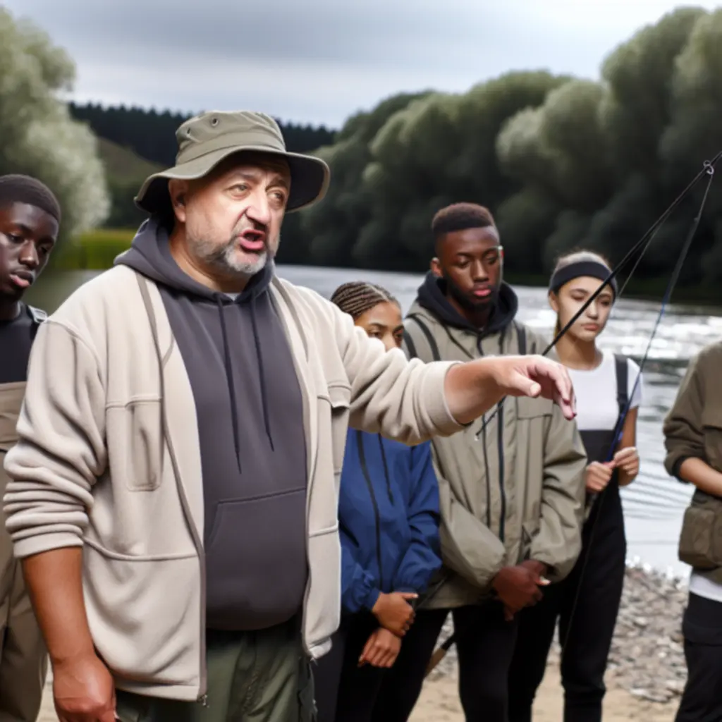 Instruktor ADAM NIEMIEC FISHING omawia zasady bezpieczeństwa przed wyprawą wędkarską