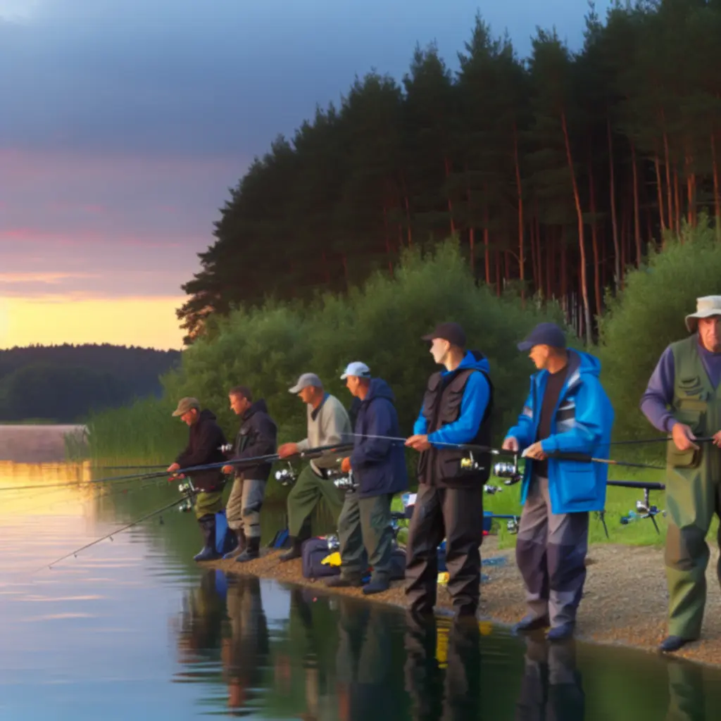 Grupa wędkarzy podczas sportowej wyprawy z ADAM NIEMIEC FISHING